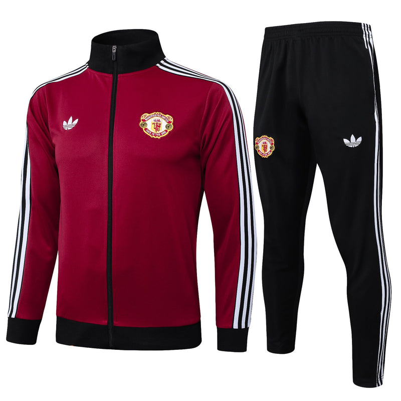 Conjunto Agasalho Treino Manchester United 24/25 - Vermelho