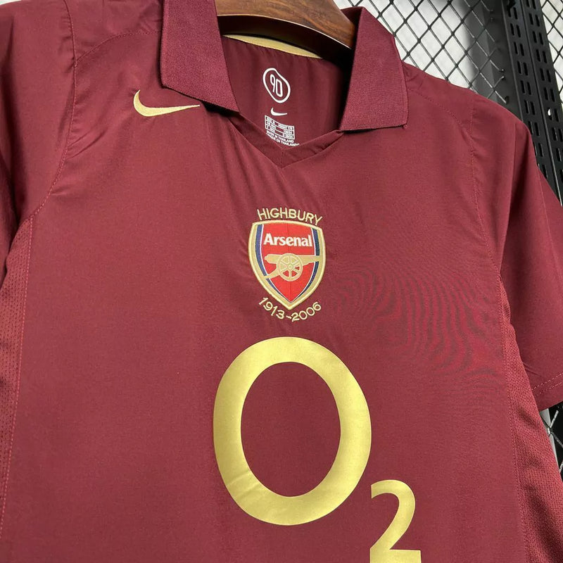 Camisa Retrô Arsenal I 2005/2006 - Nike - Vinho