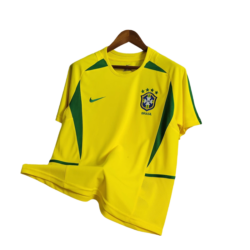 Camisa Seleção Brasileira I 2002 Nike - Retrô - Amarela