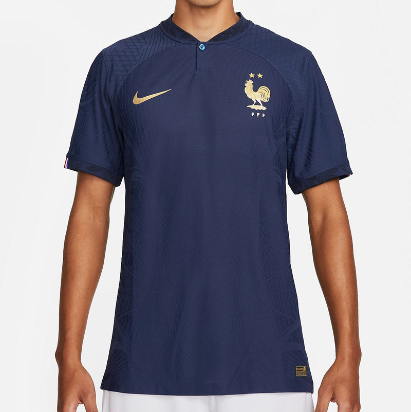 Camisa França I 2022 Torcedor Nike Masculina - Azul Marinho - Retrô