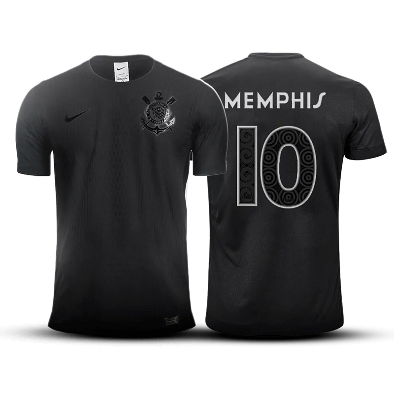 Camisa Corinthians II 24/25 - Jogador - Preta - MEMPHIS 10
