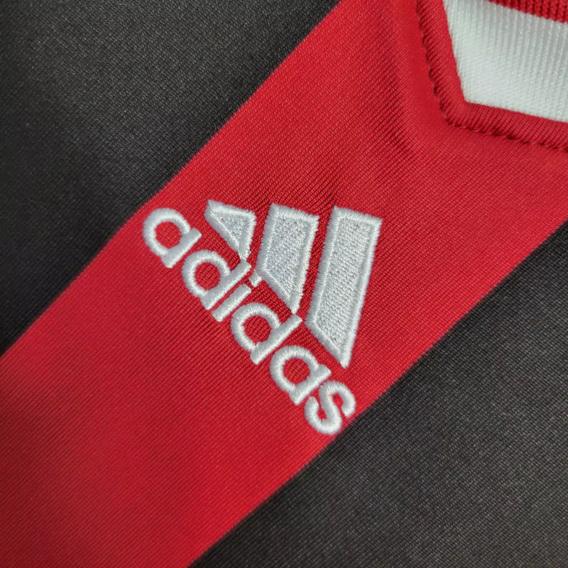 Camisa Milan I 2009/2010 Adidas Torcedor - Vermelha e Preto - Retrô