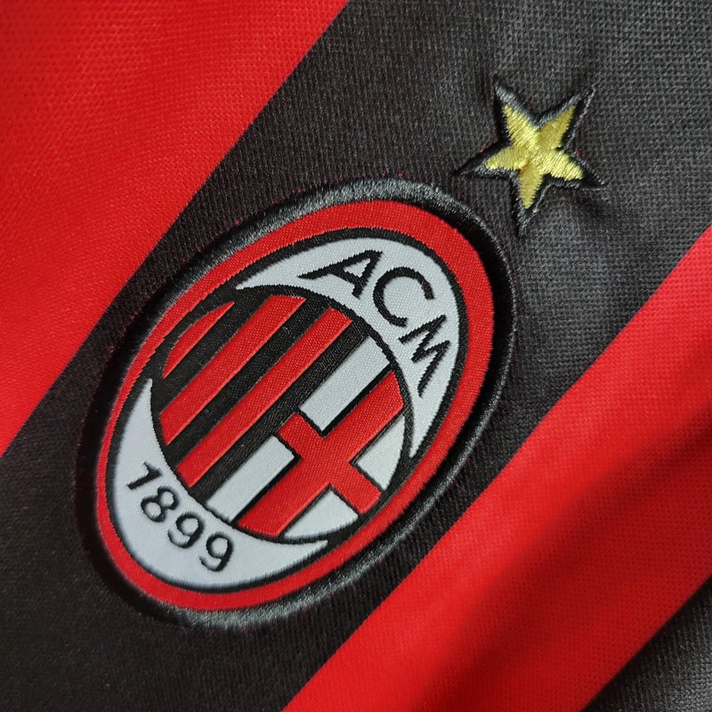 Camisa Milan I 2006/2007 Adidas Torcedor - Vermelha e Preto - Retrô