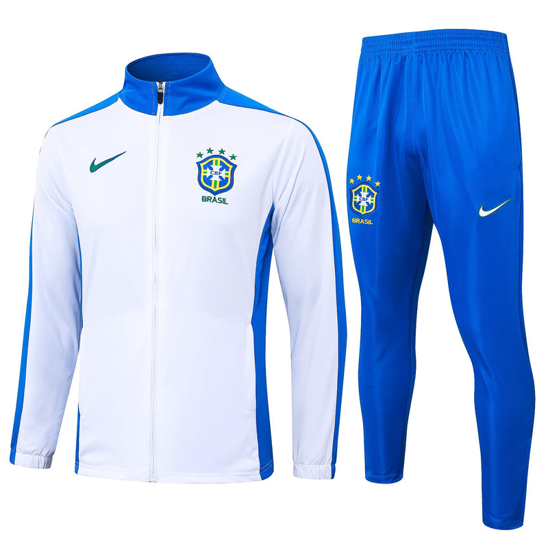 Conjunto Agasalho Treino Brasil 24/25 - Branco