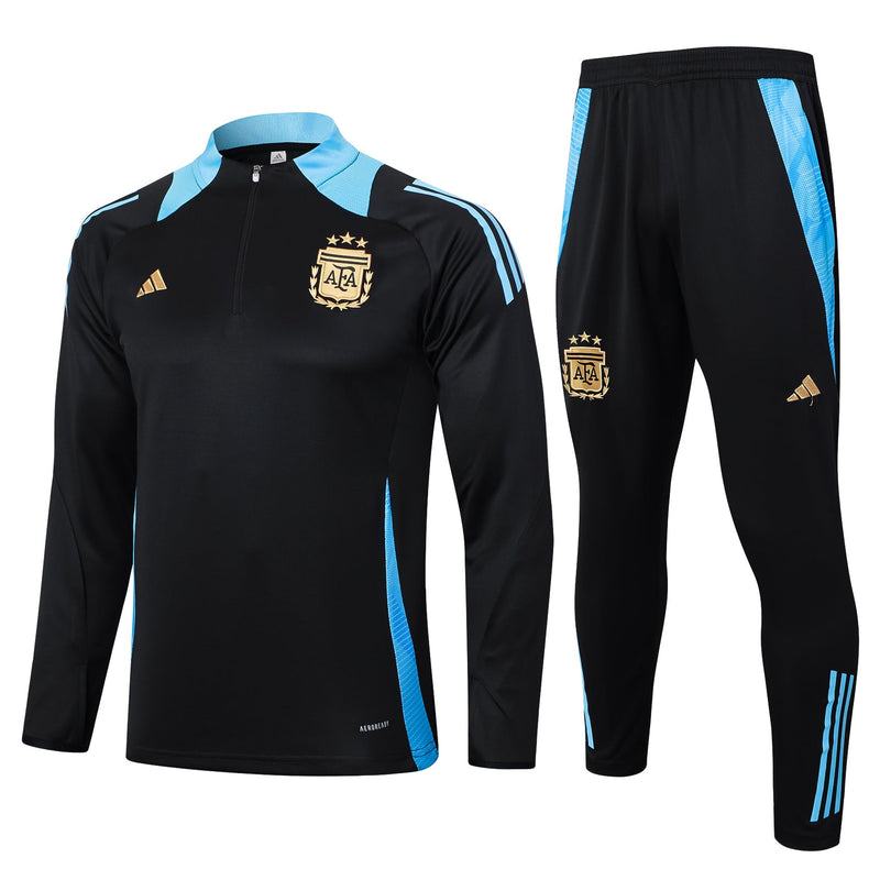 Conjunto Agasalho Treino Argentina 24/25 - Preta
