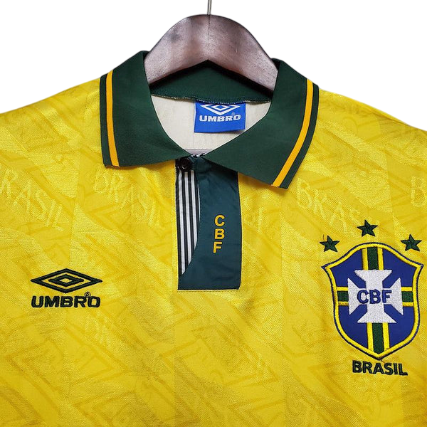 Camisa Seleção Brasileira I 1991/1993 Umbro - Retrô - Amarela