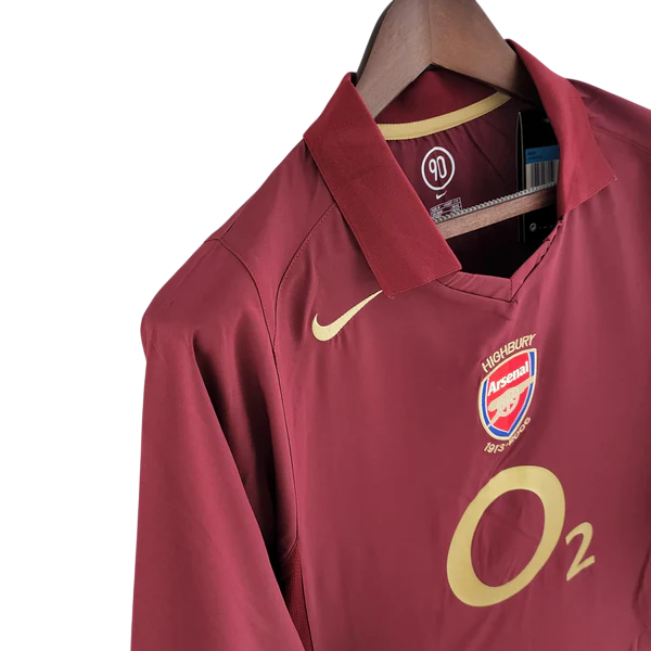 Camisa Retrô Arsenal I 2005/2006 Manga Longa - Retrô - Vinho