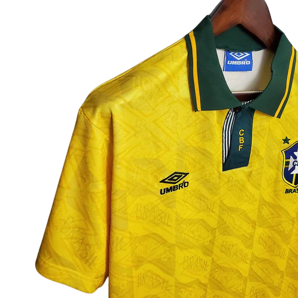 Camisa Seleção Brasileira I 1991/1993 Umbro - Retrô - Amarela